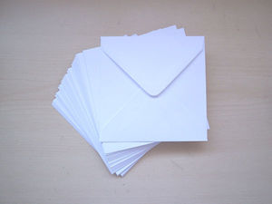 130x130mm Square White Envelopes (pack of 25)