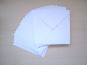 155 x 155mm Square White Envelopes (pack of 25)