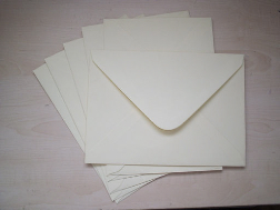 25 Cream Envelopes - for 7
