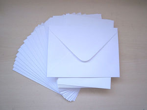 25 White Envelopes - For 7